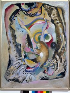 Expressionisme: "Schilderij op heldere achtergrond" Schilderij door Vassily Kandinsky door Wassily Kandinsky